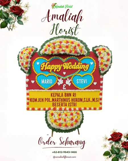 Papan Bunga Pernikahan Karangwono
